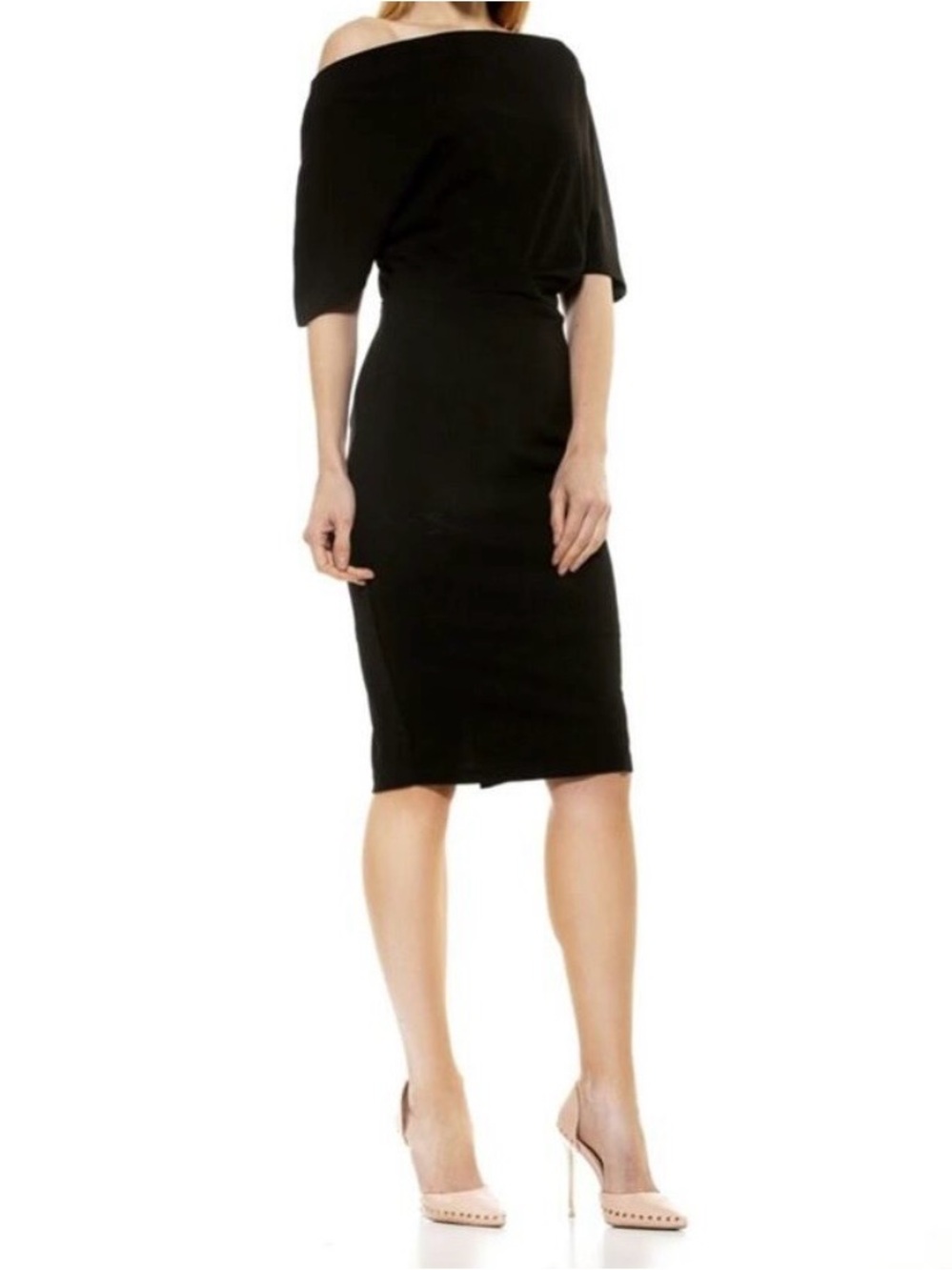 ALEXIA ADMOR Olivia Draped Off The Shoulder Sheath Dress - Size M